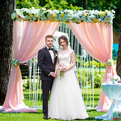 Square Wedding Arch hanging Flower White Metal Stand for Wedding party Ceremony
