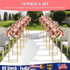 10 Pcs Wedding Metal Flower Stand Shelf Anti Rust Iron Garden Flower Rack Indoor