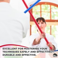 ShinyRelief 2 Pcs Foam Padded Sticks Martial Arts Training Stick, Foam Padded…