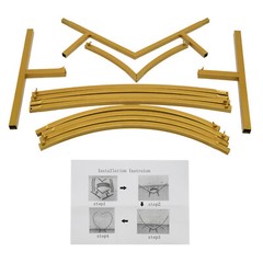 210cm(6.89ft) Heart Shaped Gold Metal Balloon Arch Stand Frame Display Kit Love