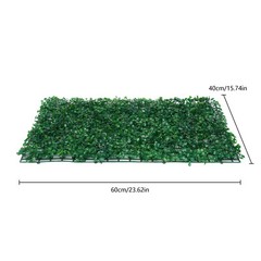 12Pack Artificial Boxwood Wall Hedge Mat 40*60cm PE Privacy Fence Grass Panels