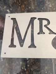 Mr & Mrs Metal Home Wedding Wall Hanging Sign Newlyweds Gift Anniversary