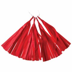 4 Pack | Tissue Paper Tassel Set (Red, Pre-Folded EZ-Fold)