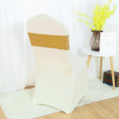 yellow gold sequin chair bands sashes ties bows ribbon wedding anniversary party