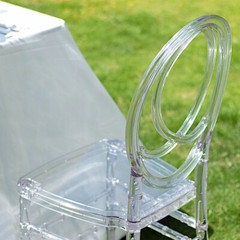 Clear Stackable Acrylic Transparent Armless Chiavari CHAIR Oval Back Party Event