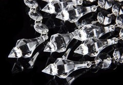 100Pcs Octagona Acrylic Crystal Beads Curtain DIY Garland Strand Shimmer Curtain