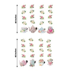 8 pcs 40″ ASSORTED Double Sided Floral Tea Paper Hanging Garlands Decorations