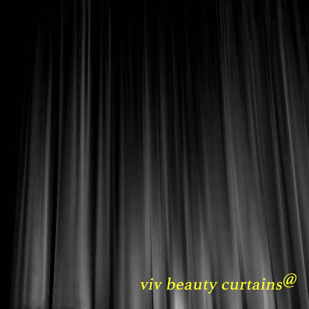THEATER/STAGE Black Vintage Classic Velvet Curtain Drape 12ft H Sound Proof