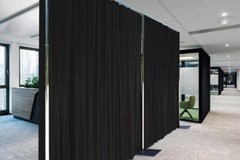 QUICK BACKDROP KIT 12 FT x 24 FT- 60 FT WIDE PIPE WITH DRAPE (BLACK DRAPE)