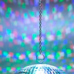 Black Heavy Duty DISCO BALL Rotating Motor 18 LED Lights Party Events Supplies