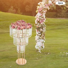 3-Tier Flower Stand for Wedding, Crystal Flower Stand, Weddings Decoration