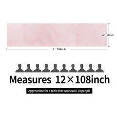 5-Pack Satin Table Runner Rose Gold 12 x 108 inches Long, Table Runners for W…