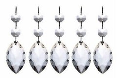30Pcs Horse Eye Chandelier Glass Crystal Lamp Prism Part Hang Pendant Suncatcher