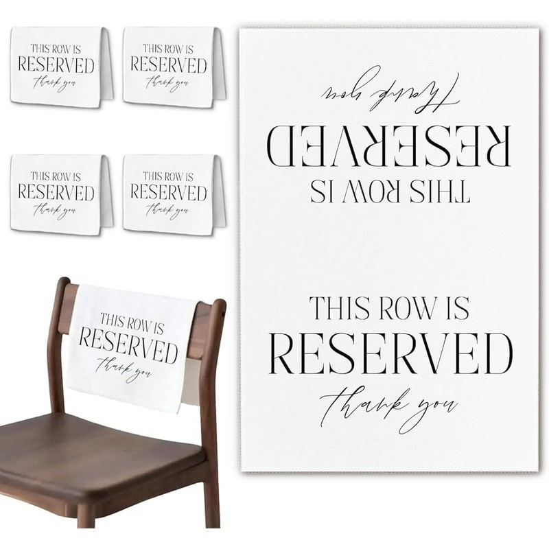 Reserved Seating Cloth Weddings Memorials Family Events Durable Washable Marker
