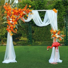 10ft Wedding Arches Ceremony Square Metal Balloon Arch Backdrop Stand In/Outdoor