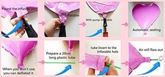 20pcs 18in Rose Gold Star Foil Balloons, Pink Star Shaped Helium Balloons for…