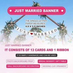 4 Pcs Just Married Wedding Car Decorations – Include Just Married Ornate Car Mag