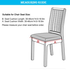 1/4/6pcs Stretch Chair Seat Covers for Dining Room Printed Chair Slipcover Home