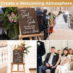 Pick A Seat Not A Side Wedding Sign Rustic Wedding Signs For Ceremony Wedding