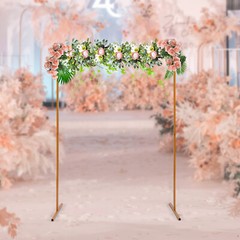 Backdrop Stand Square Metal Arch Party Frame for Wedding Birthday Parties Gold