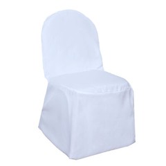 10 White POLYESTER BANQUET CHAIR COVERS Wedding Party Catering Decorations