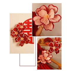 Chinese New Year Decoraiton Wrinkle Flower Wedding Room Background Wall Decor