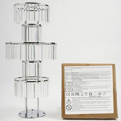 5-Tier Acrylic & Iron Flower Stand Silver 110 cm Wedding Centerpiece