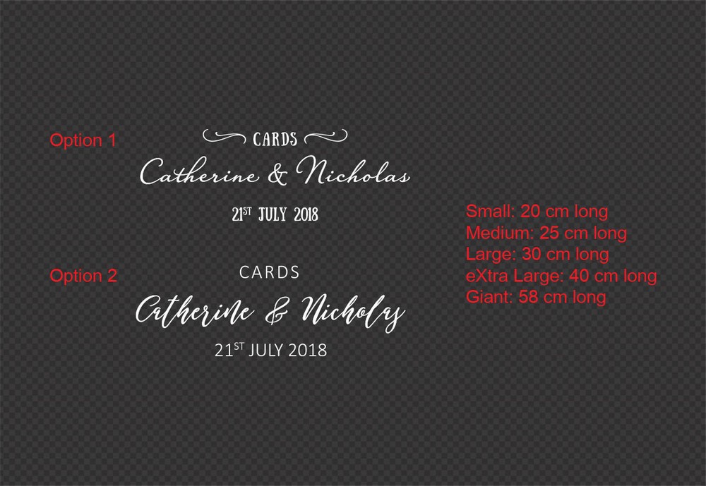 Custom Wedding Cards Vinyl Decal Wishing Well Sign Decal – Couple names, Date