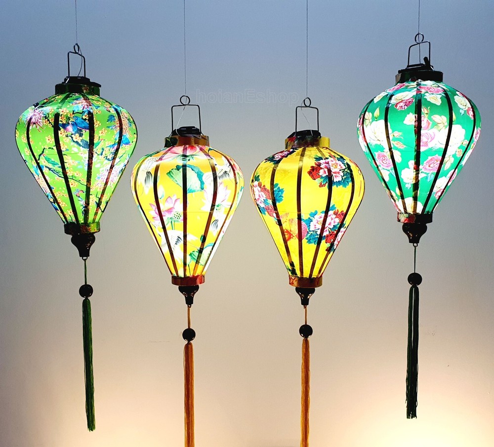 Vietnamese Garlic Bamboo Lanterns for TET decor New Year decorations – Set 4 pcs