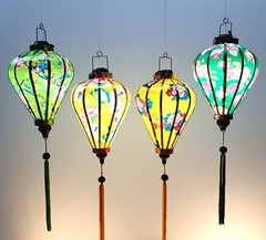 Vietnamese Garlic Bamboo Lanterns for TET decor New Year decorations – Set 4 pcs