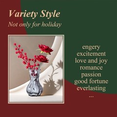 Artificial Flowers, Winter Flowers Artificial – Roses Bouquet with Berry and …