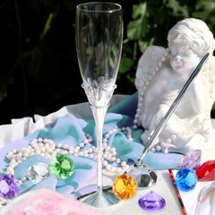 100Pcs Acrylic Crystal Diamonds Mixed Colors for Craft Projects