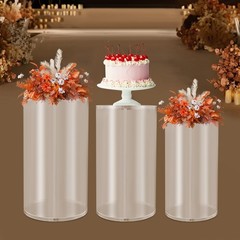 3Pcs Round Cylinder For Birthday Parties, Wedding Round Cylinder Decoration