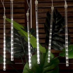 8 pcs Clear 96-Inch LED Tube Meteor Rain Event Lights PArty Garlands Decorations