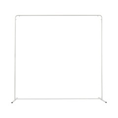 White Metal Backdrop Stand 2 × 0.5 × 2 m With Cloth Cover Wedding Arch