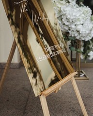 Gold Mirror Acrylic Wedding Welcome Sign – Wedding Reception Sign -Wedding Decor