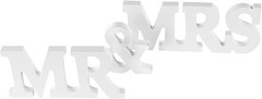 White Wooden Mr and Mrs Signs Wedding Present for Party Table Top Dinner Deco…