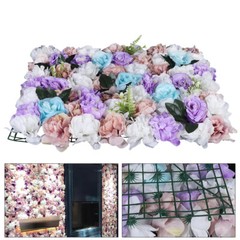 12 Pcs Artificial Flower Wall Panels Floral Backdrop Wedding Party Decor 60*40cm