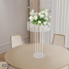 2 Pcs Wedding Flower Stand Clear Flower Holder Acrylic Wedding Flower Stand