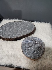Glitter Wood Slice