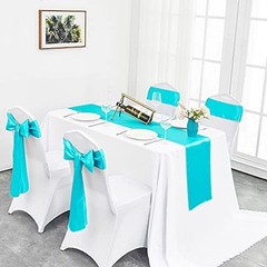 10-Pack Satin Table Runner 12 x 108 Inch Long Bright 12″x108″ 10PCS Turquoise