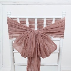 5 DUSTY ROSE Gauze Cheesecloth CHAIR SASHES Party Events Decorations Supplies