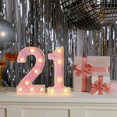 21st Decorative LED Light Up Numbers 21st Marquee Light Up Numbers Sign Birth…
