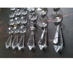 30pcs Acrylic Crystal Garland Hanging Beads Curtain Wedding Club Party Decor DIY