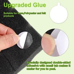 150Pcs Double-Sided Adhesive Tape for Acoustic Sound Proof Foam Panels, Removabl