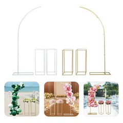 Ballon Stand+2Flower Stands Arch Backdrop Stand for Parties Wedding Flower Stand