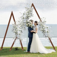 2x Wedding Arch Outdoor Backdrop Stand Garden Ceremony Flower Decorations Frame