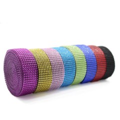 10Yards 8Rows Diamond Mesh Wrap Roll Rhinestone Crystal Ribbons Wedding Decor