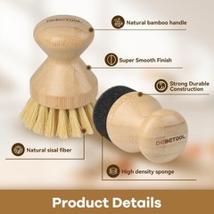 DEBETOOL Cutting Board Oil Wax Applicator and Scrub Medium, Yellow+black