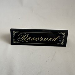 12PCS Reserved Table Signs Black Wedding Acrylic Double Sided